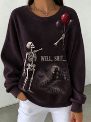 Women's Funny Skeleton Sweatshirt