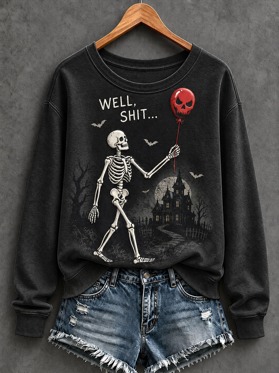 Women's Funny Skeleton Sweatshirt