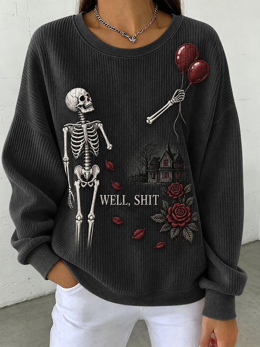 Women's Funny Skeleton Sweatshirt