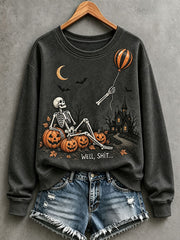 Women's Funny Skeleton Sweatshirt