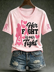 Women's anti-disease theme pattern printed casual short-sleeve T-shirt