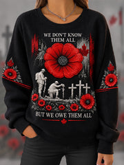 Women's Lest We Forget Canada Remembrance Day Sweatshirt