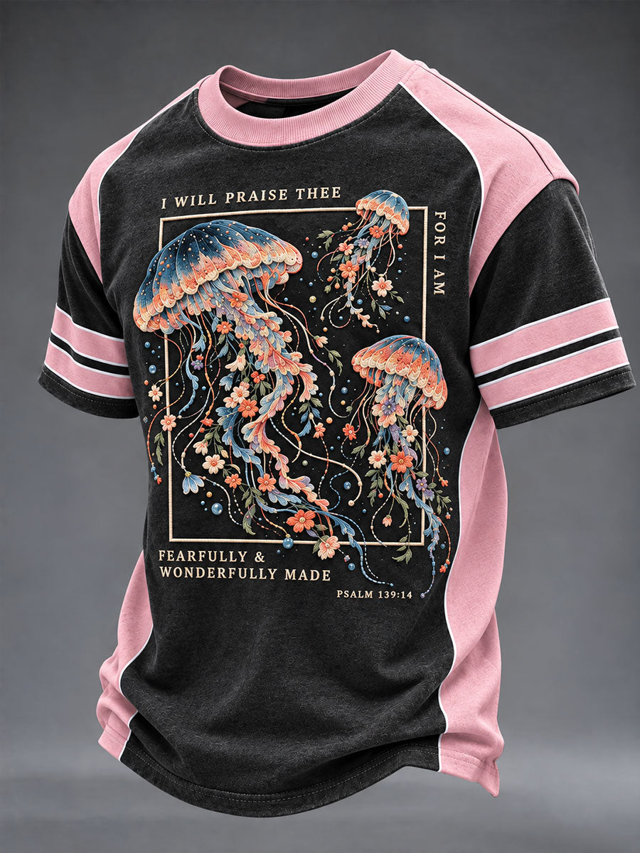 Men's "I Will Praise Thee" Faith Print Casual T-Shirt