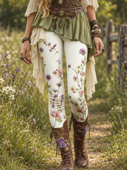 Women's Fall/Winter Floral Art Prtinted Leggings
