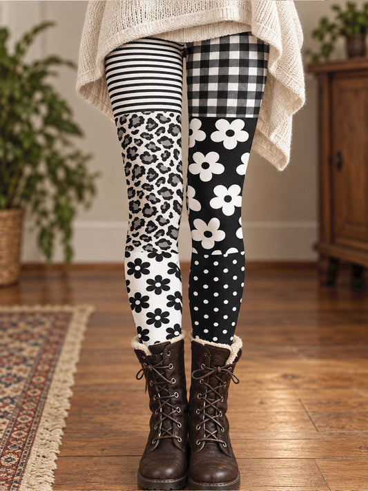 Women's Fall/Winter Floral Art Prtinted Leggings