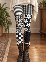 Women's Fall/Winter Floral Art Prtinted Leggings