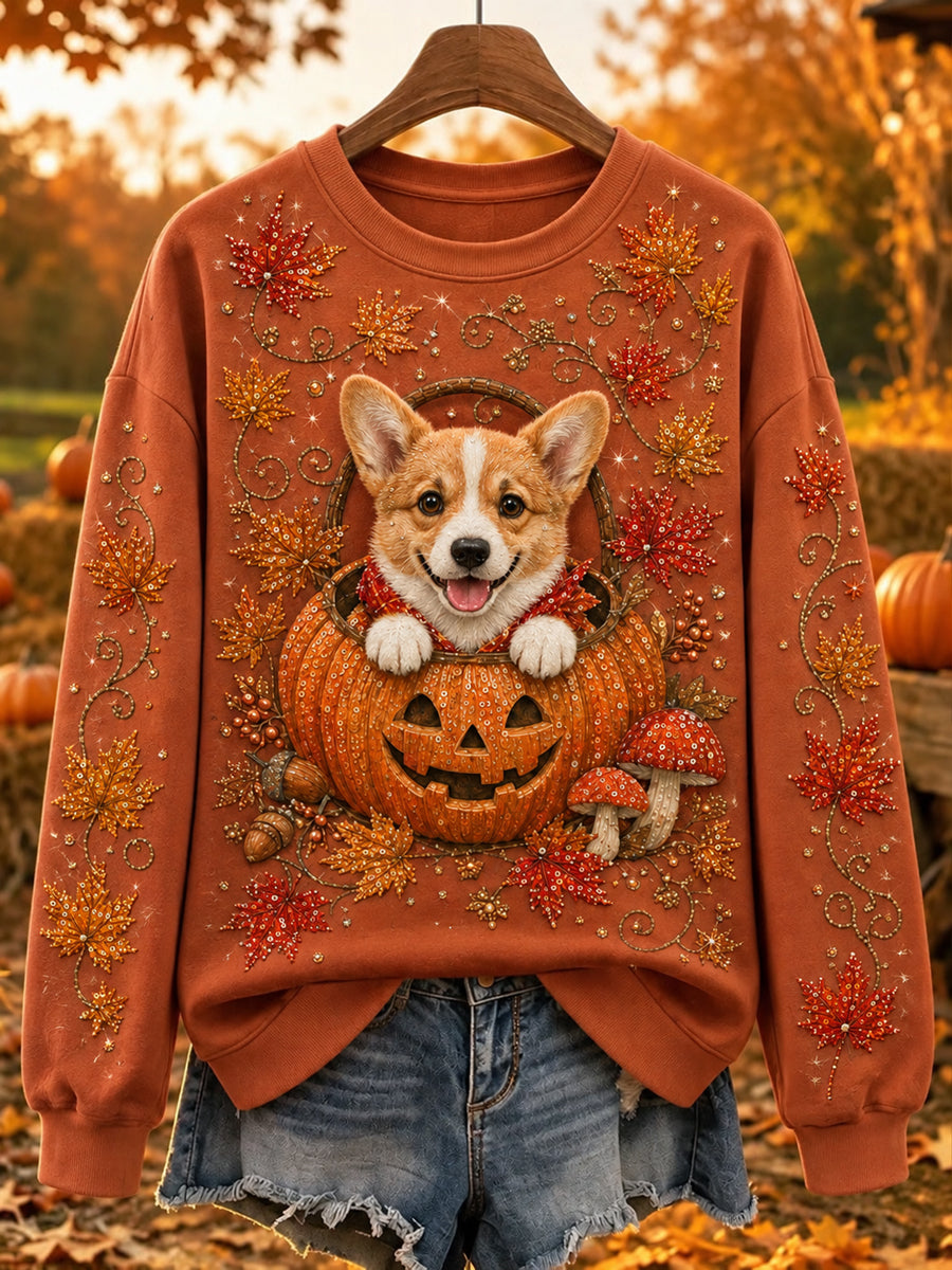 Women's Autumn Animals Print Sweatshirt