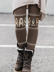Women's Vintage Bulldogs Isle Print Cozy Leggings