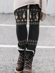 Women's Vintage Bernese Mountain Dogs Isle Print Cozy Leggings