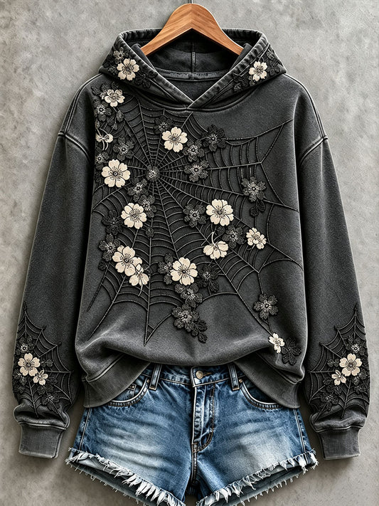 Women's Gothic Spiderweb Halloween Hoodies