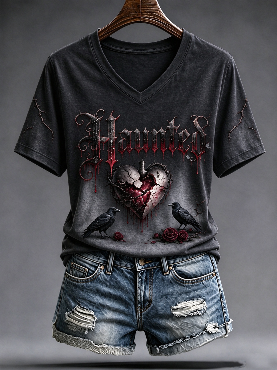 Women's Music Lover Printed short-sleeved T-shirt