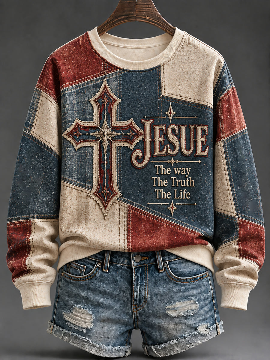 Women's "The way The Truth The Life  " Print Casual Sweatshirt
