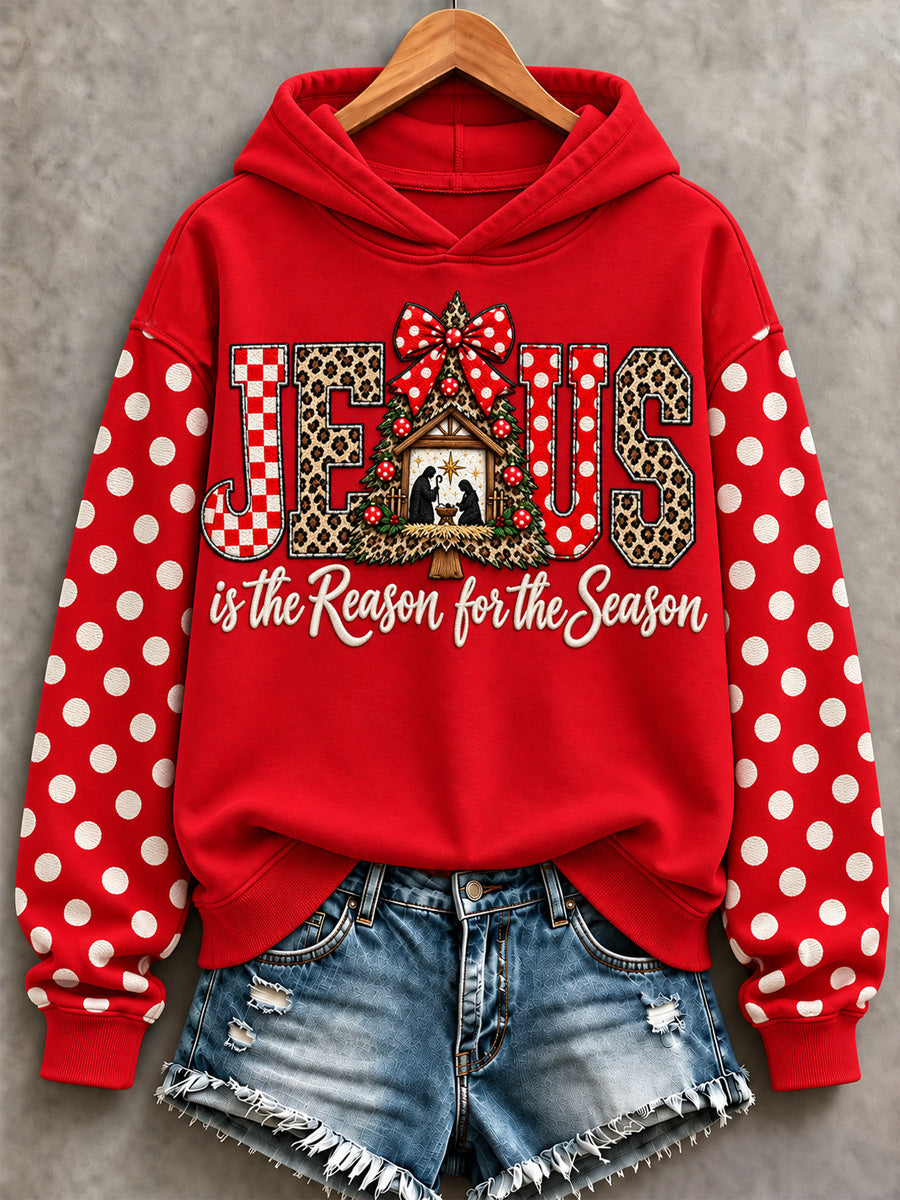 Women's Jesus Is The Reason For The Season Print Sweatshirt