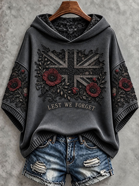 Women's Lest We Forget Print  Sweater