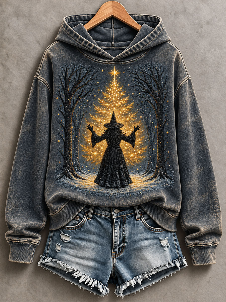 Women's Witch and the Christmas Tree Regular Sweatshirt