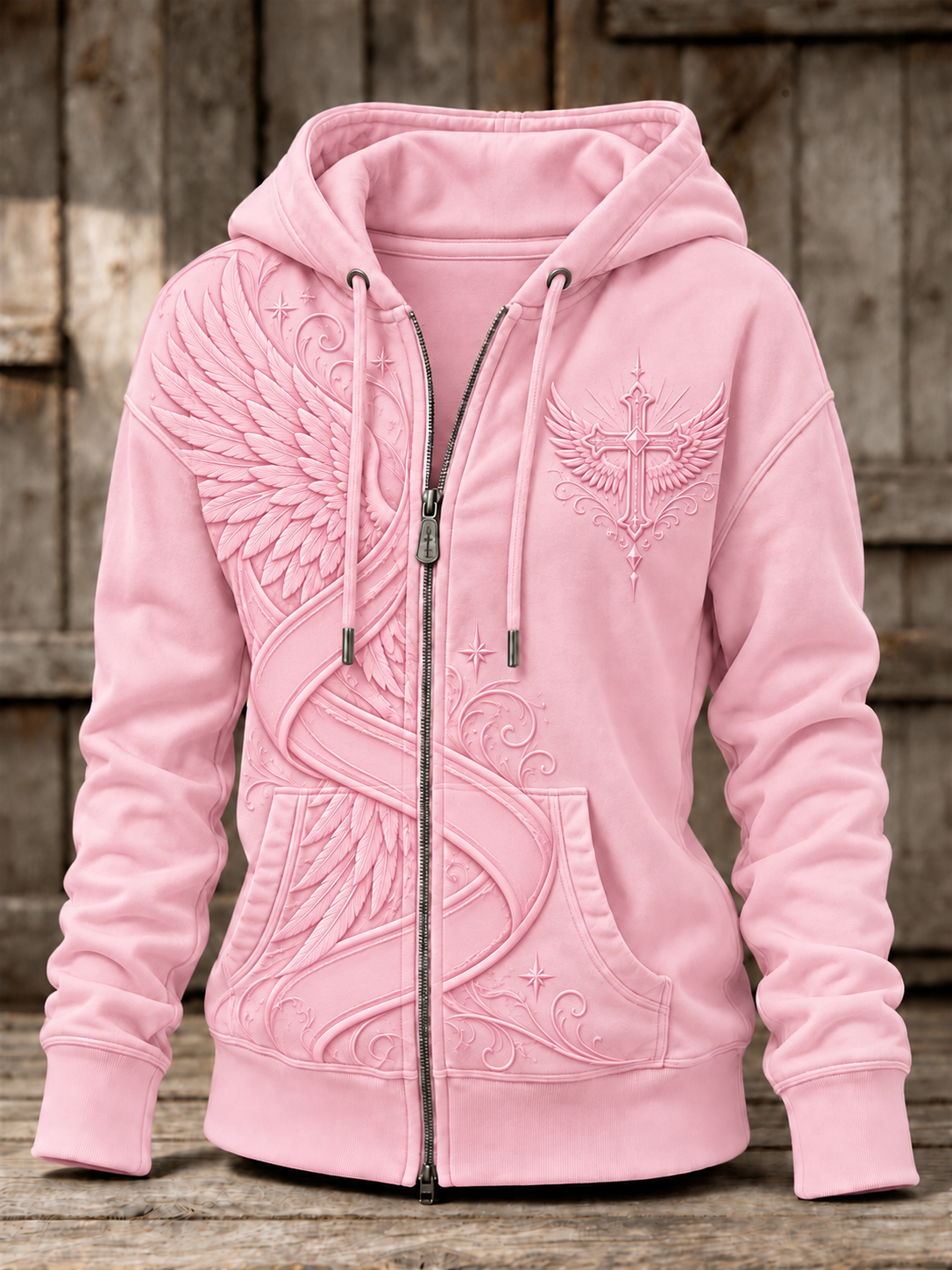 Women's Breast Cancer Zip-Up Hoodie