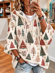 Women's Christmas Print Casual Hoodie