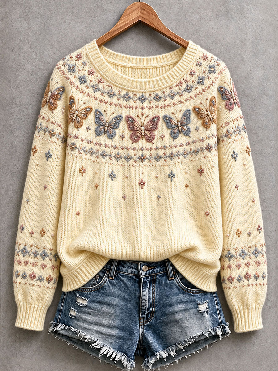 Women's Butterfly Cozy Knit Sweater