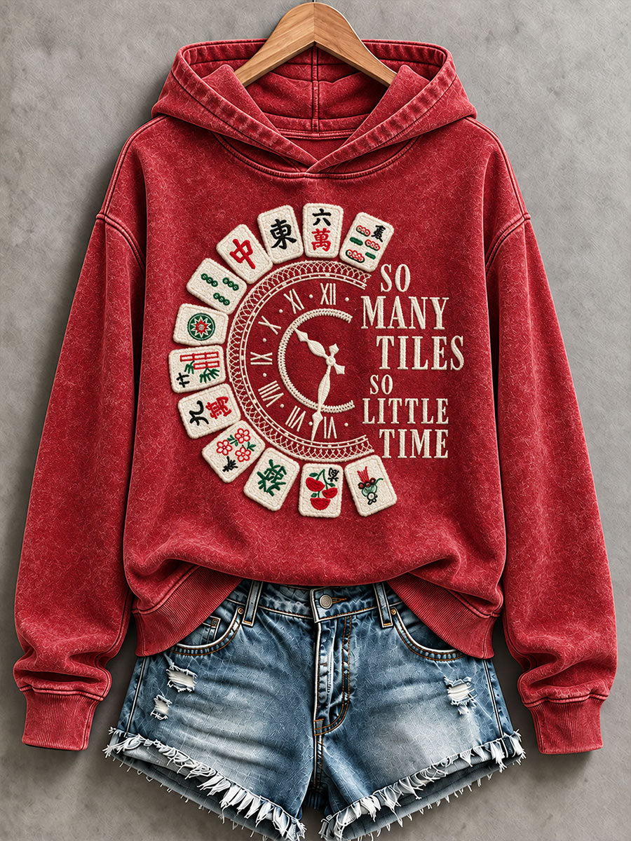 Women's So Many Tiles So Little Time Christmas Mahjong Casual Sweatshirt