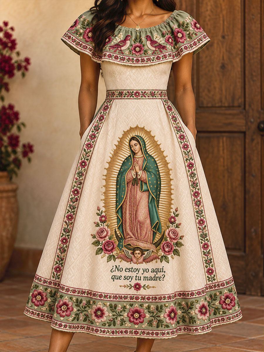 Women's Mexico Our Lady Guadalupe Art Printed Dresses