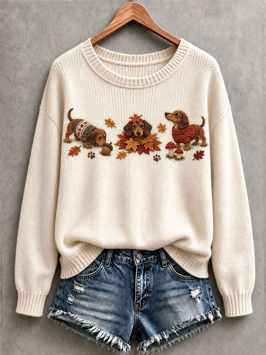 Women’s Lovely Dachshund Cozy Knit Sweater