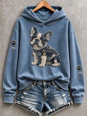 Women's Cute French Bulldog Hoodie