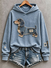 Women's Cute Dachshund Hoodie